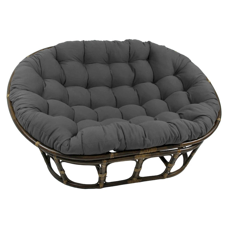 Coussin de Papasan double en sergé uni, 2 places — Plusieurs coloris