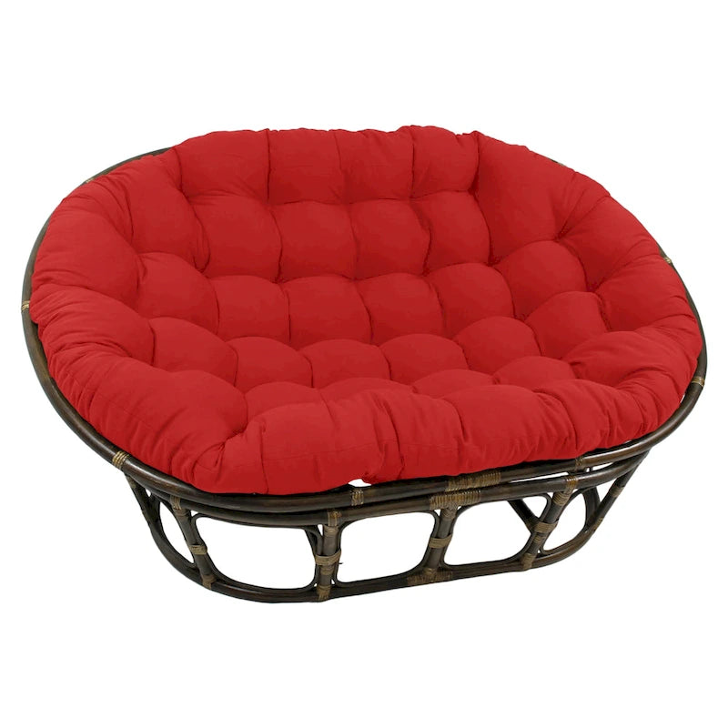 Coussin de Papasan double en sergé uni, 2 places — Plusieurs coloris