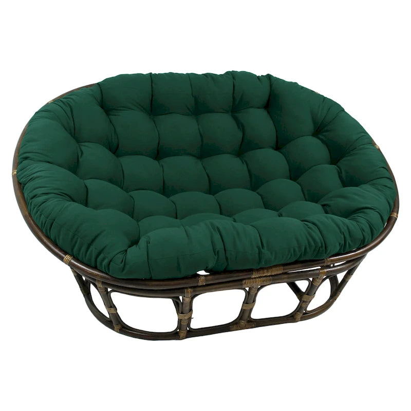 Coussin de Papasan double en sergé uni, 2 places — Plusieurs coloris