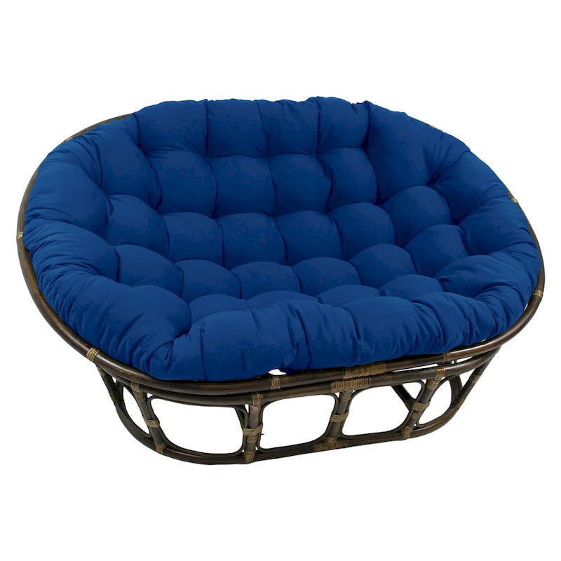 Coussin de Papasan double en sergé uni, 2 places — Plusieurs coloris