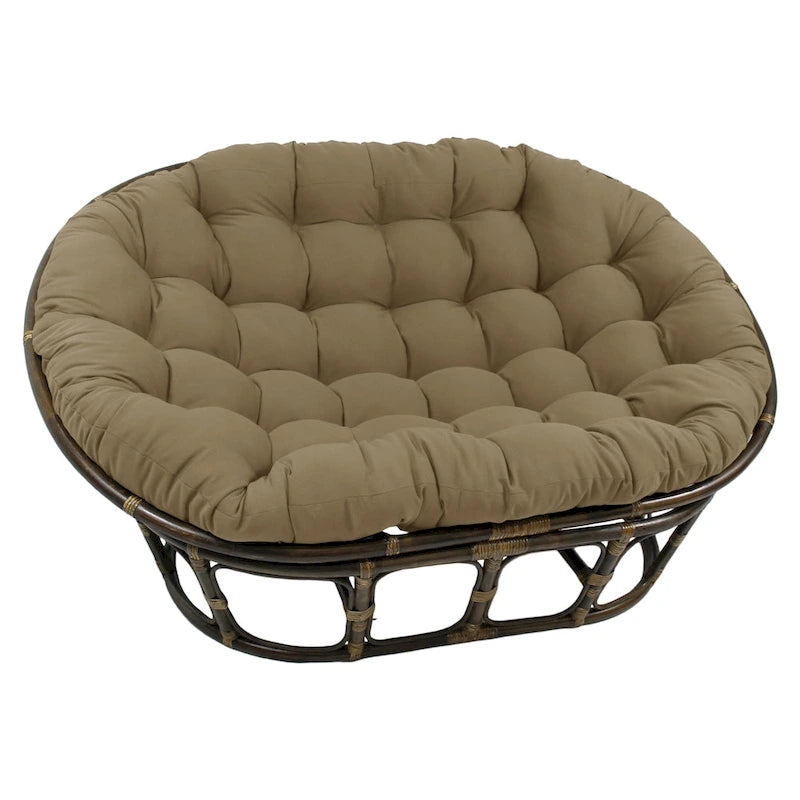 Coussin de Papasan double en sergé uni, 2 places — Plusieurs coloris