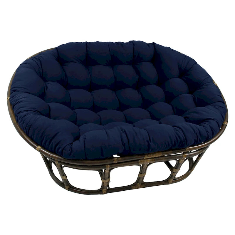 Coussin de Papasan double en sergé uni, 2 places — Plusieurs coloris