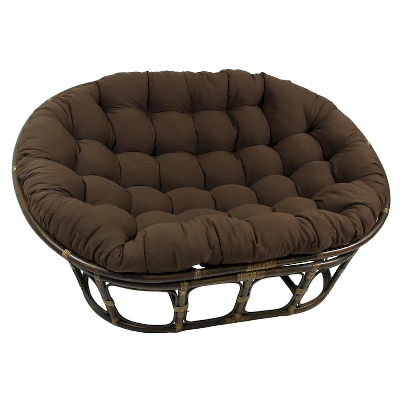 Coussin de Papasan double en sergé uni, 2 places — Plusieurs coloris