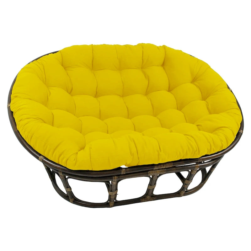 Coussin de Papasan double en sergé uni, 2 places — Plusieurs coloris