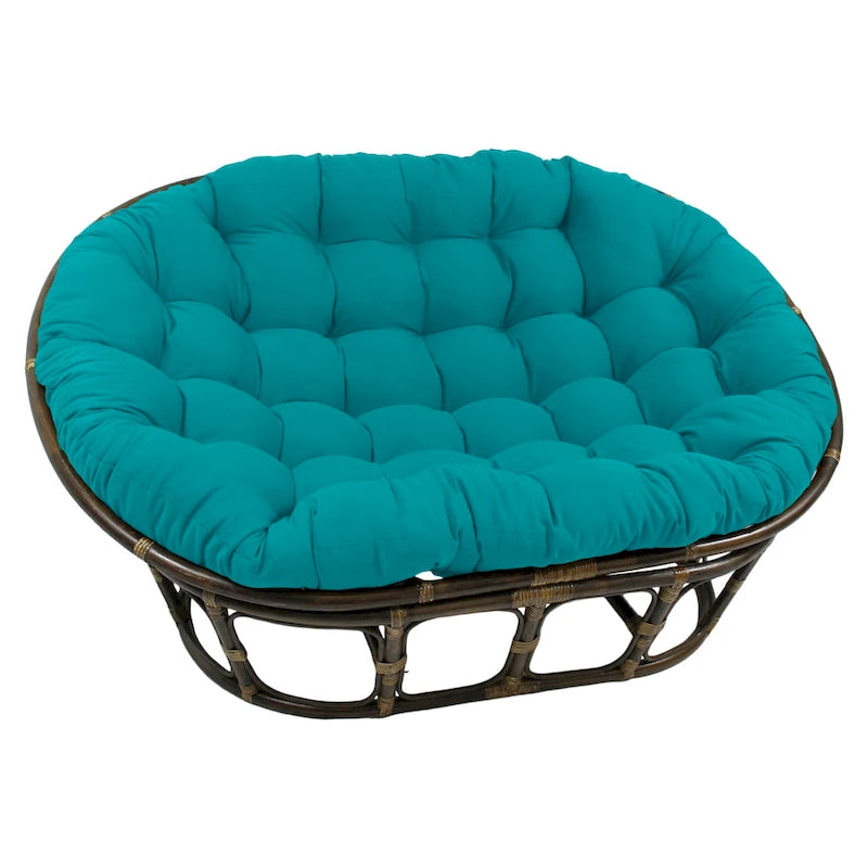 Coussin de Papasan double en sergé uni, 2 places — Plusieurs coloris