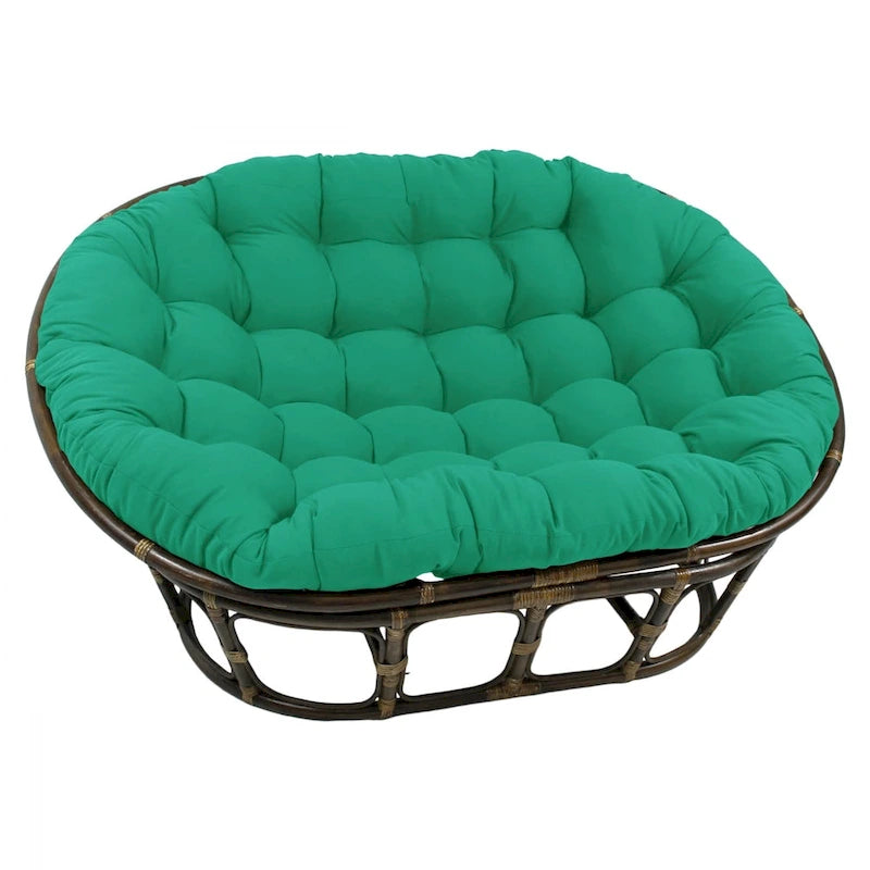 Coussin de Papasan double en sergé uni, 2 places — Plusieurs coloris