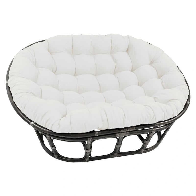 Coussin de Papasan double en sergé uni, 2 places — Plusieurs coloris