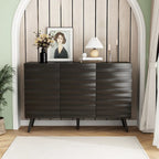 Buffet Noir avec Étagères Réglables, Meuble de Rangement à 2 Portes, pour 1 Utilisateur