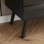 Buffet Noir avec Étagères Réglables, Meuble de Rangement à 2 Portes, pour 1 Utilisateur