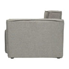 Canapé modulaire 1 place avec accoudoir droit Gris / Crème / Gris foncé