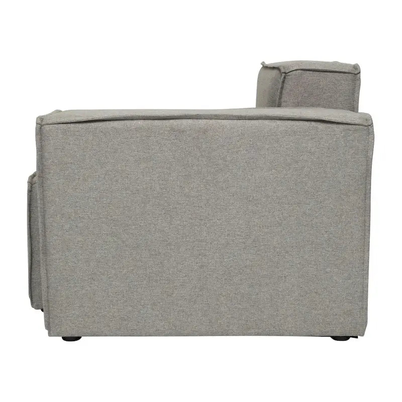 Canapé modulaire 1 place avec accoudoir droit Gris / Crème / Gris foncé