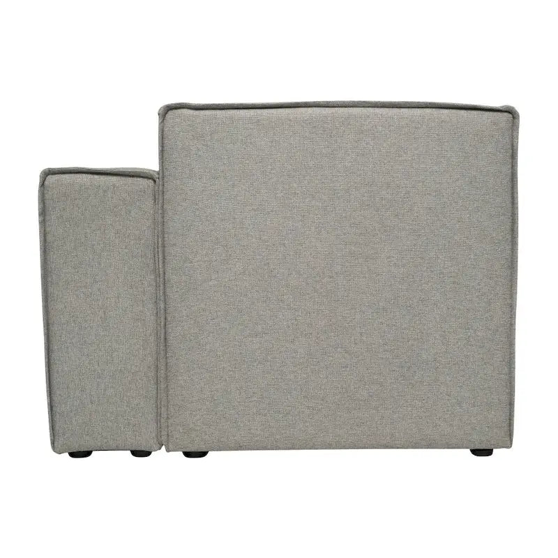 Canapé modulaire 1 place avec accoudoir droit Gris / Crème / Gris foncé