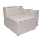 Canapé modulaire 1 place avec accoudoir droit Gris / Crème / Gris foncé