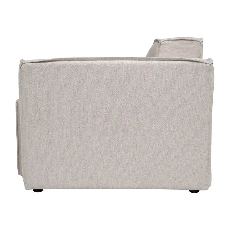 Canapé modulaire 1 place avec accoudoir droit Gris / Crème / Gris foncé