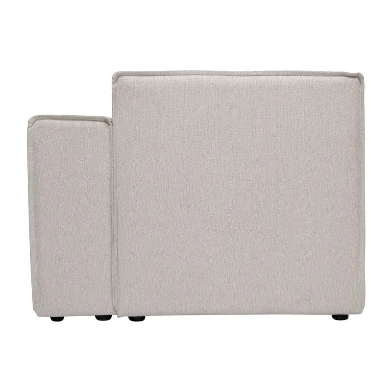 Canapé modulaire 1 place avec accoudoir droit Gris / Crème / Gris foncé