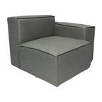 Canapé modulaire 1 place avec accoudoir droit Gris / Crème / Gris foncé