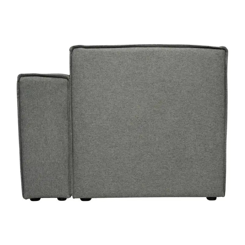Canapé modulaire 1 place avec accoudoir droit Gris / Crème / Gris foncé