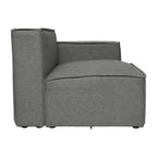 Canapé modulaire 1 place avec accoudoir droit Gris / Crème / Gris foncé