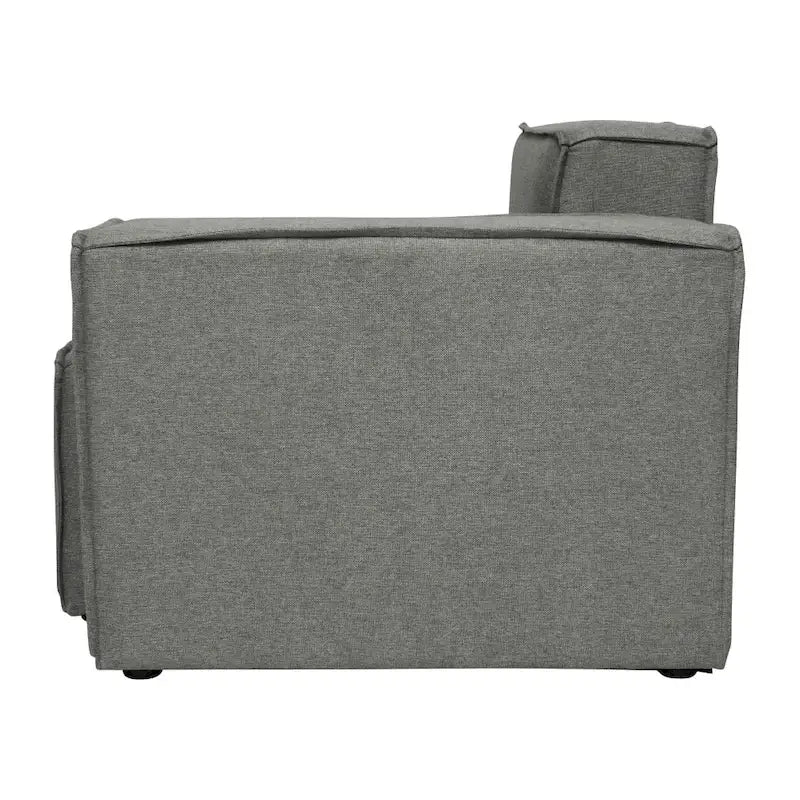 Canapé modulaire 1 place avec accoudoir droit Gris / Crème / Gris foncé