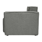 Canapé modulaire 1 place avec accoudoir droit Gris / Crème / Gris foncé