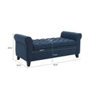 Banc de rangement capitonné avec accoudoirs arrondis et dessus relevable — Beige / Bleu clair / Gris clair / Gris foncé / Marron / Bleu marine, 1 place