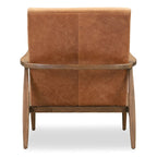 Fauteuil en cuir pleine fleur, Bleu nuit / Cacao Madagascar / Cognac, 1 place