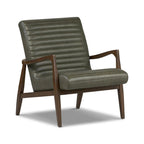 Fauteuil en cuir pleine fleur, Bleu nuit / Cacao Madagascar / Cognac, 1 place