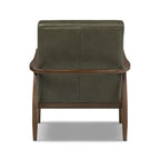 Fauteuil en cuir pleine fleur, Bleu nuit / Cacao Madagascar / Cognac, 1 place