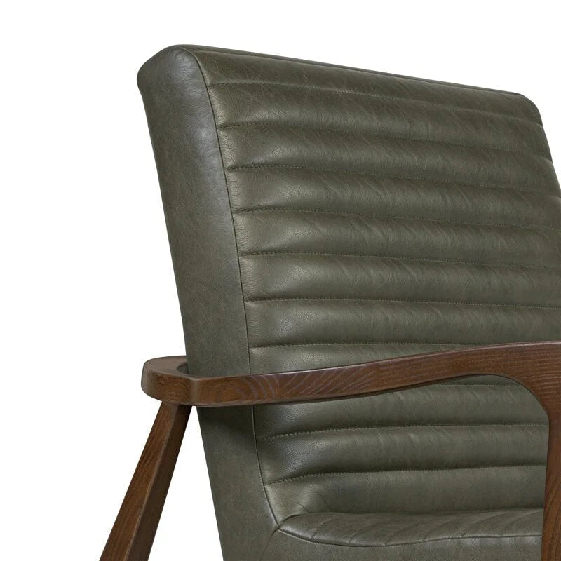 Fauteuil en cuir pleine fleur, Bleu nuit / Cacao Madagascar / Cognac, 1 place