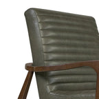 Fauteuil en cuir pleine fleur, Bleu nuit / Cacao Madagascar / Cognac, 1 place