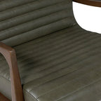 Fauteuil en cuir pleine fleur, Bleu nuit / Cacao Madagascar / Cognac, 1 place