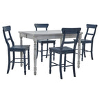Chaises de comptoir à dossier échelle antiques, lot de 2