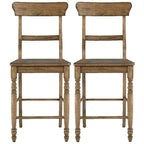 Chaises de comptoir à dossier échelle antiques, lot de 2