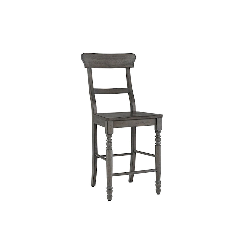 Chaises de comptoir à dossier échelle antiques, lot de 2