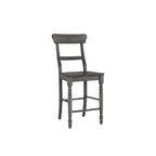Chaises de comptoir à dossier échelle antiques, lot de 2