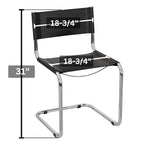 Chaise cantilever – Piétement chromé, cuir reconstitué, 1 personne