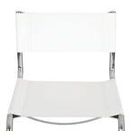Chaise cantilever – Piétement chromé, cuir reconstitué, 1 personne