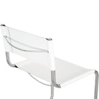 Chaise cantilever – Piétement chromé, cuir reconstitué, 1 personne