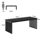 Table de salle à manger Chêne et Noir pour 6-8 Personnes