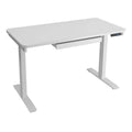 Bureau électrique assis-debout blanc / graphite / noyer / noir, une personne, 122 cm L