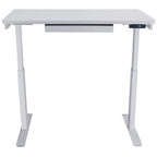Bureau électrique assis-debout blanc / graphite / noyer / noir, une personne, 122 cm L