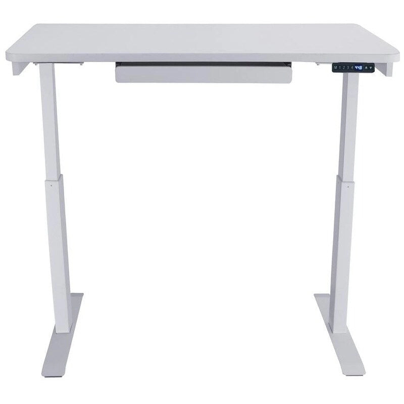 Bureau électrique assis-debout blanc / graphite / noyer / noir, une personne, 122 cm L