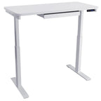 Bureau électrique assis-debout blanc / graphite / noyer / noir, une personne, 122 cm L