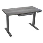 Bureau électrique assis-debout blanc / graphite / noyer / noir, une personne, 122 cm L