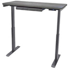 Bureau électrique assis-debout blanc / graphite / noyer / noir, une personne, 122 cm L