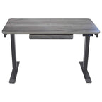 Bureau électrique assis-debout blanc / graphite / noyer / noir, une personne, 122 cm L