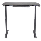 Bureau électrique assis-debout blanc / graphite / noyer / noir, une personne, 122 cm L