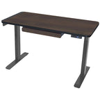Bureau électrique assis-debout blanc / graphite / noyer / noir, une personne, 122 cm L