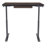 Bureau électrique assis-debout blanc / graphite / noyer / noir, une personne, 122 cm L