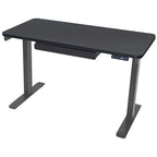 Bureau électrique assis-debout blanc / graphite / noyer / noir, une personne, 122 cm L